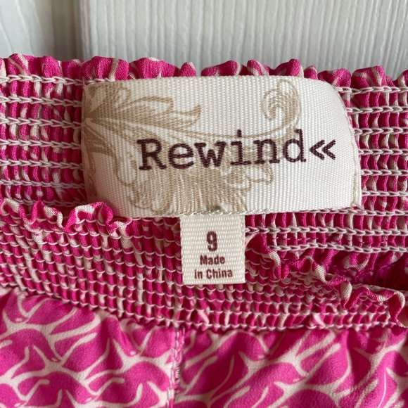 Rewind Pink Printed Summer Short Shorts Size 9 - Picture 7 of 8